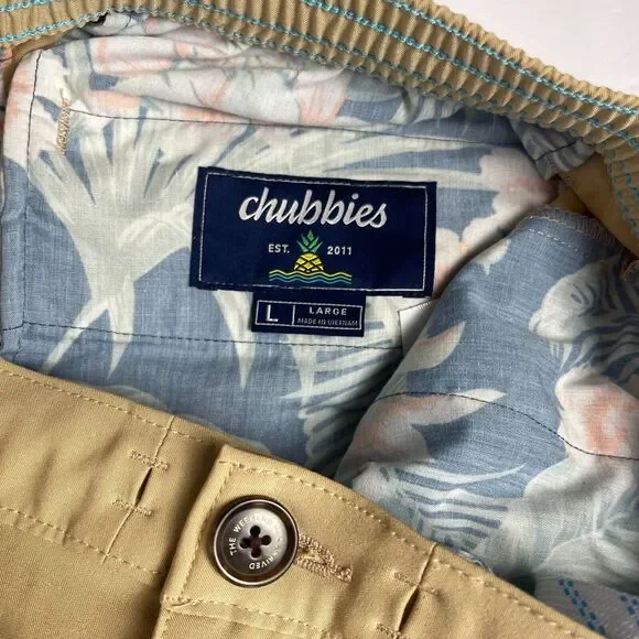 Chubbies Everywear Performance Pants Mens Large Brown Stretch Elastic Waist - Picture 5 of 16